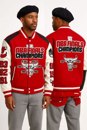 NBA Chicago Bulls.100%.IMPORTED.VERY.PREMIUM.VARSITY.JACKET.MR262