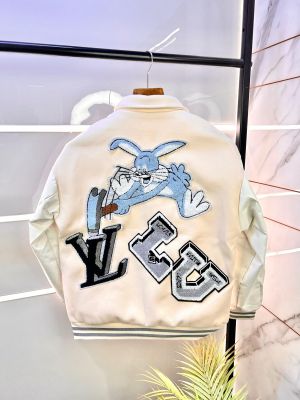 Louis_Vuitton Imported Super Premium Varsity Jacket With Back Print F2111