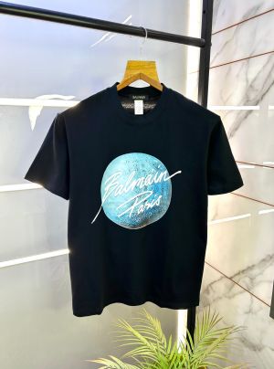 Balmai n Paris Black Drop Shoulder Premium Round Neck T-shirt F2791-B2
