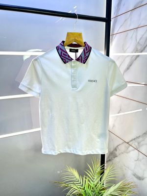 Versace White Imported Collar Neck Premium Polo T-shirt F3047-W2