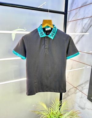 Versace Grey Imported Collar Neck Premium Polo T-shirt F3047-GY