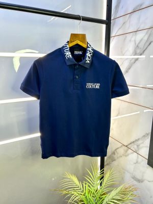 Versace Navy Imported Collar Neck Premium Polo T-shirt F3047-NY