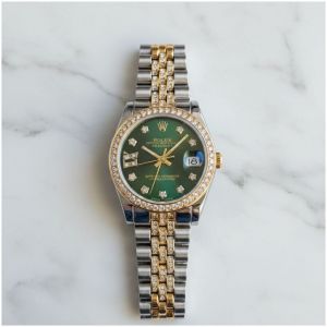 Role_x Oyester Perpetual Date Just 2Ton-Gold-Green