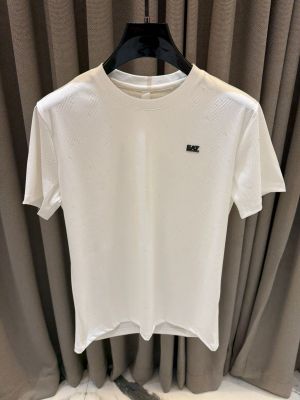 Emporio Arman_i Chest Logo Imported Round Neck T-shirt White 