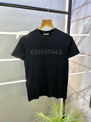 Essential Black Embossed Print Premium Round Neck T-shirt F2778-BL