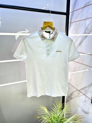 Versace White Imported Collar Neck Premium Polo T-shirt F3047-W1