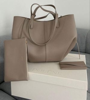 Polene Cyme Grey Tote Large Size Premium With Dust Cover Packaging