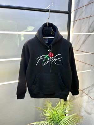 Jordan Flight Imported Back Printed Super Premium Black Hoodie F3317-BL