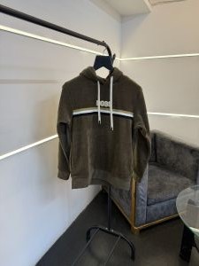 Hugoboss olive imported hoodie with embroidery logo and two side pocket 