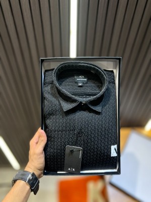 ARMANI_EXCHANGE_BLACK_PREMIUM_WRINKLE_FREE_SHIRT_WITH_BRAND_BOX_AND_CARRY_BAG_(933)