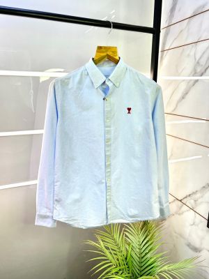 Ami Sky Embroidery Logo Oxford Lycra Premium Shirt F3108-SK