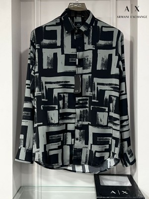 Armani_Exchange_Grey_All_Over_Print_Premium_Shirt_With_Box_and_Carry_Bag_(1028)