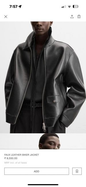 Zar a Imported Super Premium Black Leather Zipper Jacket F3214-BL