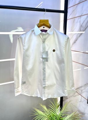 Gucc i Logo White Premium Shirt With Brand Box Packing and Carry Bag F2980-WH