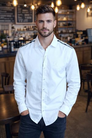 Ax Shirts White K165-W