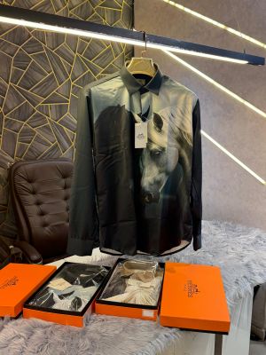 Hermes_Green_Horse_Print_Premium_Imported_Shirt_With_Box_Packing_(1972)