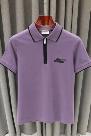 Lacost_e Chest Logo Polo T-shirt Purple 