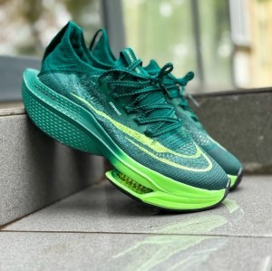 nike alphafly green black